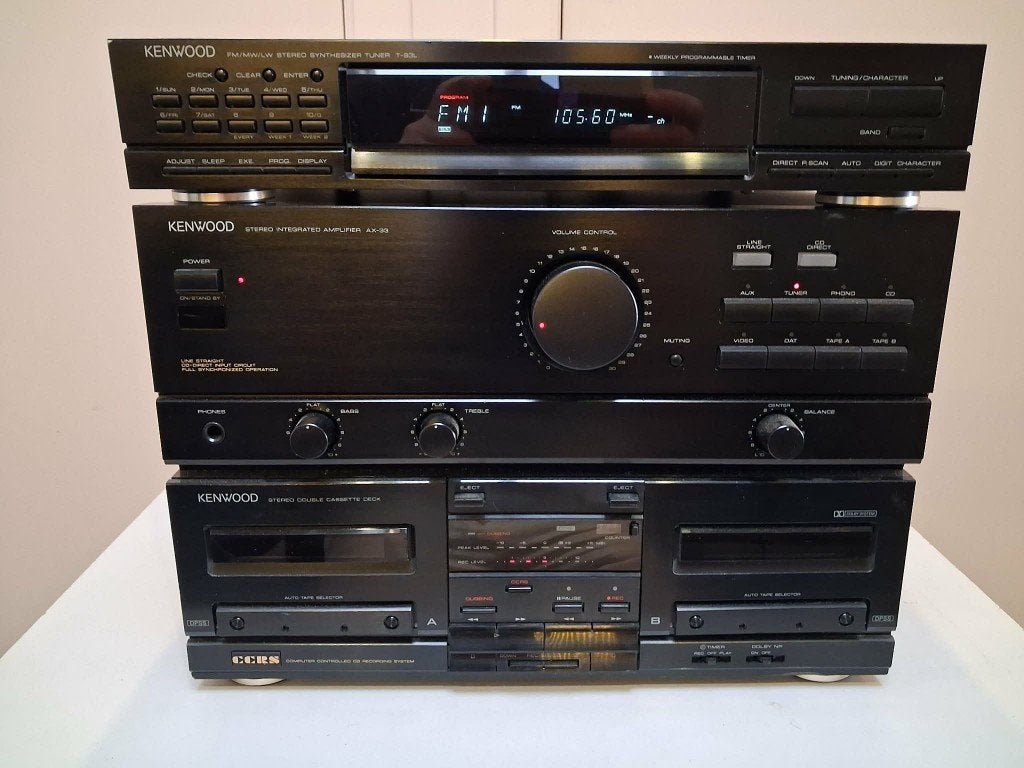 Kenwood AX-33 Stereo Versterker met Cassettedeck, Overige merken, Tuner of Radio, Gebruikt, Ophalen of Verzenden