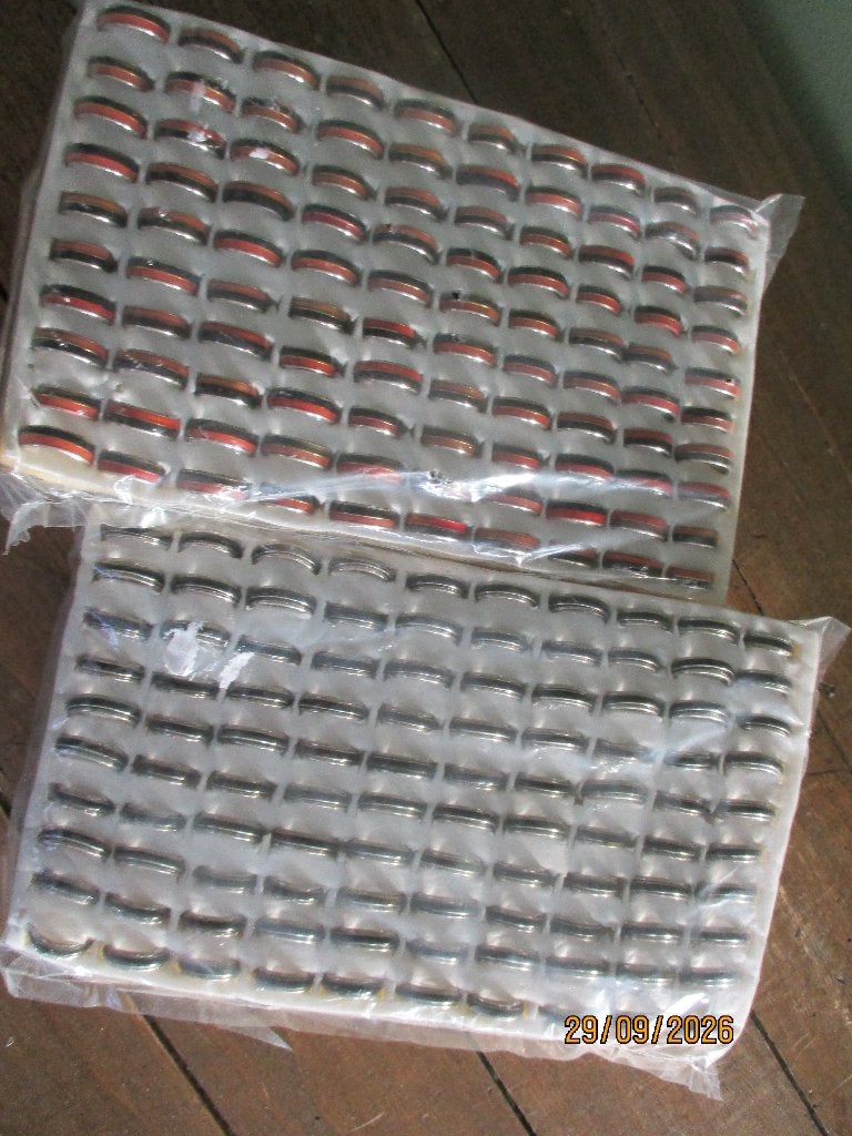 lot de 2 X100 bagues en acier inoxydable, Neuf, Enlèvement ou Envoi, Fer ou Acier, Femme
