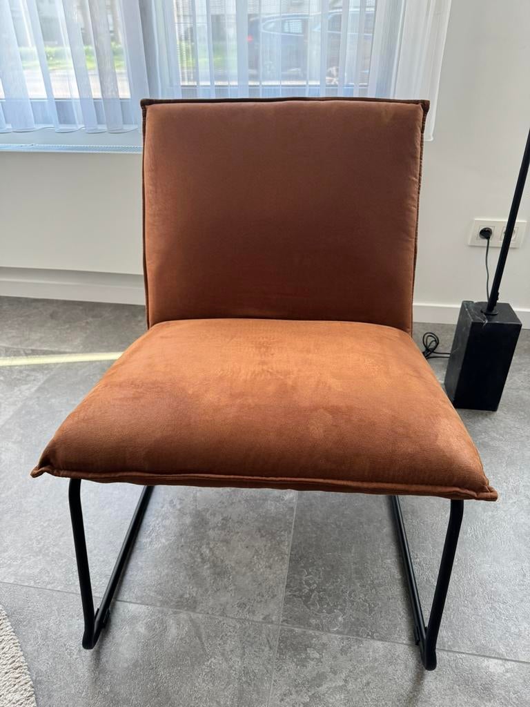 Fauteuil cognac, Ophalen, Zo goed als nieuw