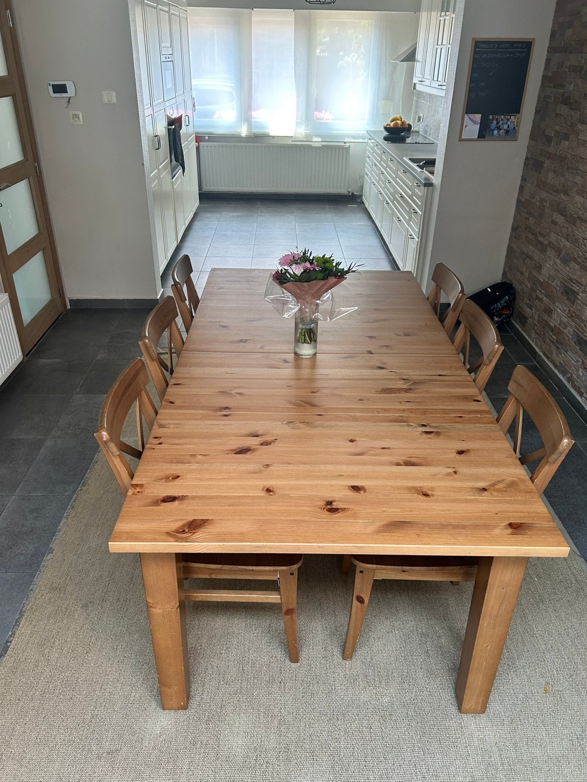 Belle table en bois en bon état, Maison & Meubles, 100 à 150 cm, Enlèvement, Utilisé, Rectangulaire