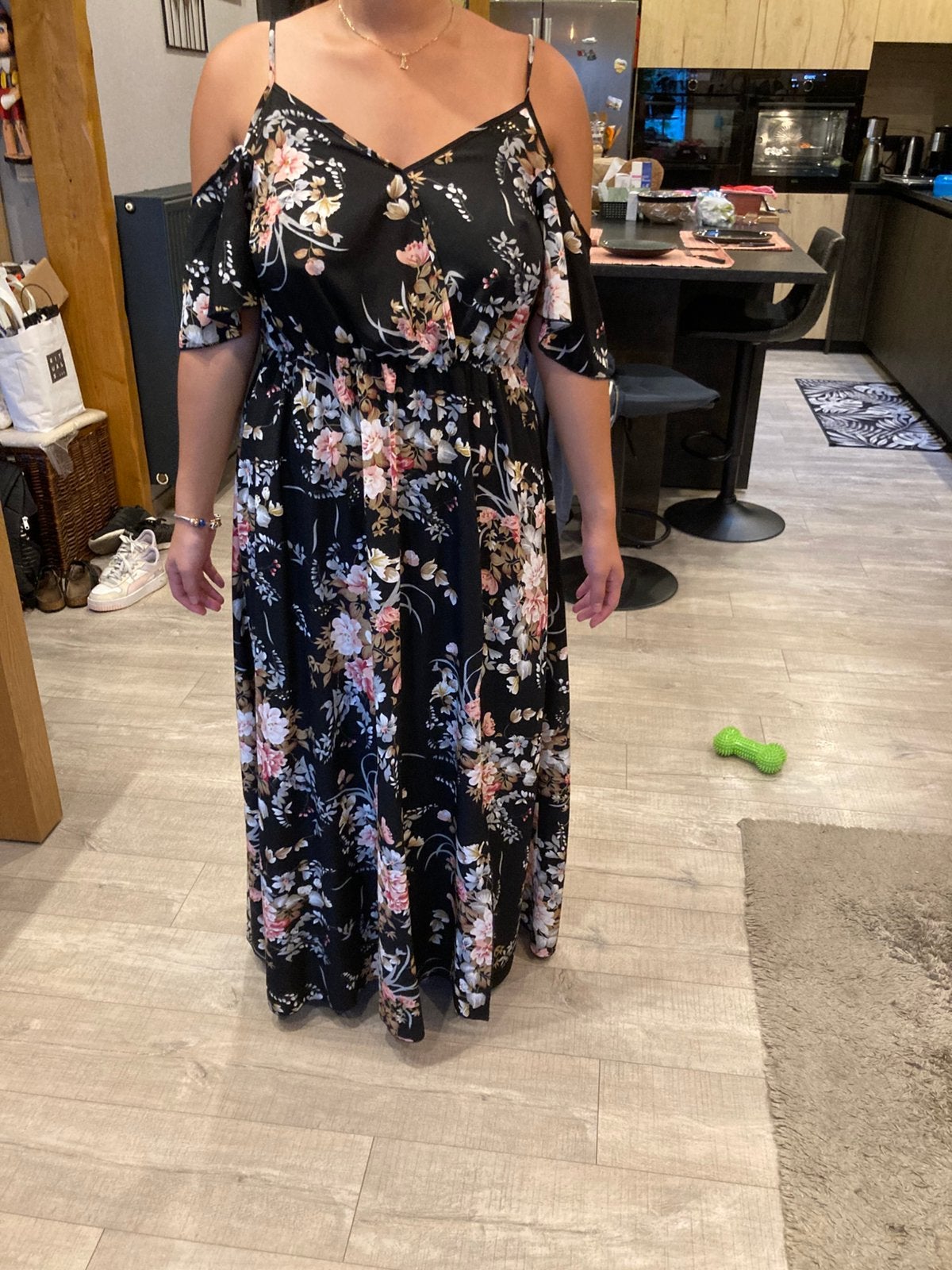 Robe longue été taille 46, Enlèvement ou Envoi, Comme neuf, Taille 46/48 (XL) ou plus grande, Noir