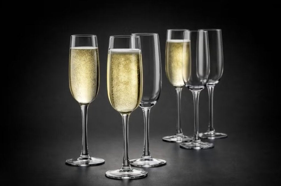 Lot de 6 flûtes à champagne Versailles 16 cl - Luminarc, Collections, Verres & Petits Verres, Neuf, Autres types, Enlèvement