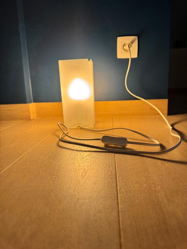 Veilleuse/lampe de table en verre d'ambiance, Autres couleurs, IKEA, Enlèvement, Utilisé