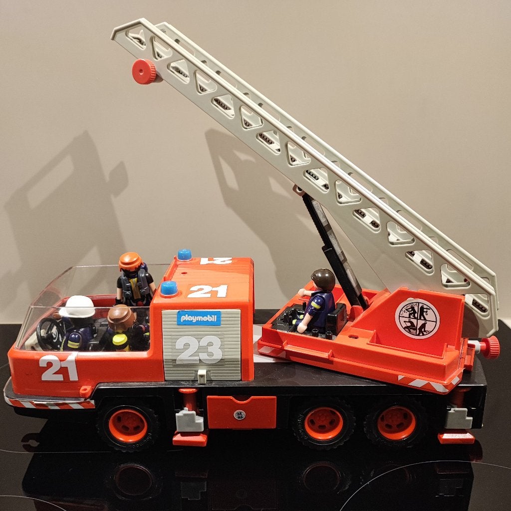 *49(70) PLAYMOBIL Brandweer ladderwagen AAN ELK ERNSTIG BOD, Enlèvement, Comme neuf, Ensemble complet