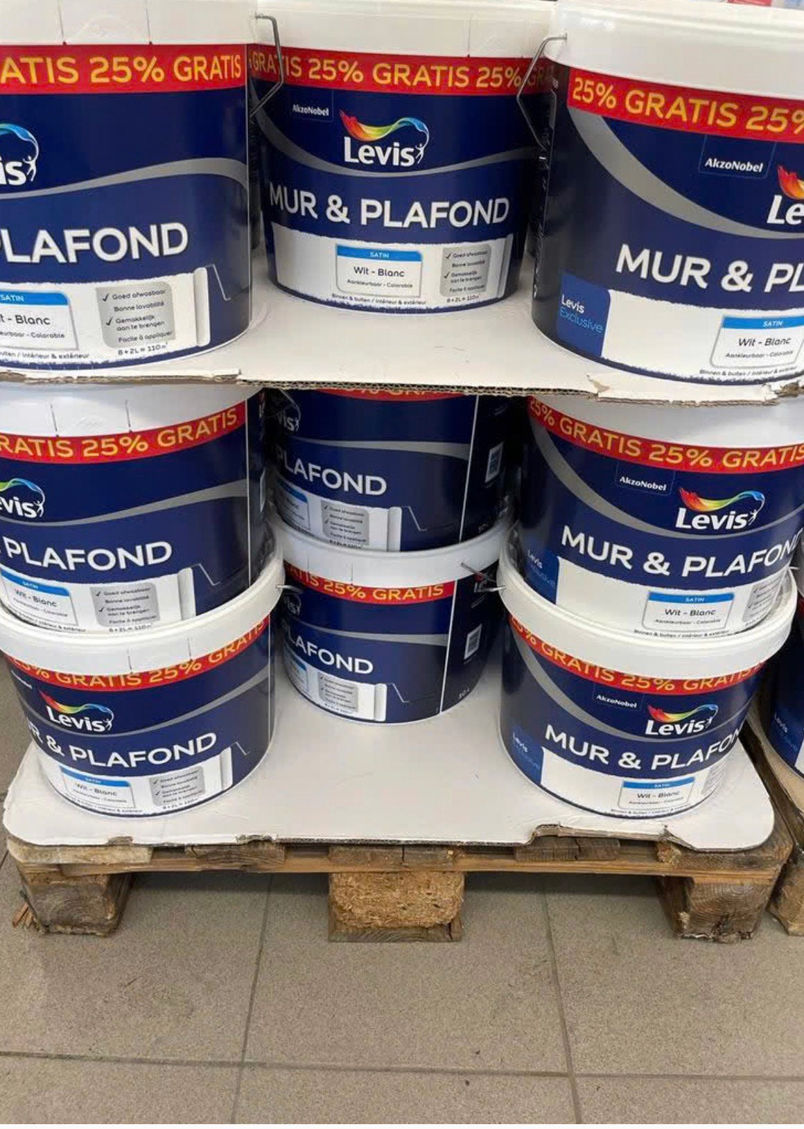 ‼️ Peinture Levis Velours 10L & Primer Levis 10L super PROMO, Enlèvement, Neuf, Blanc, Peinture