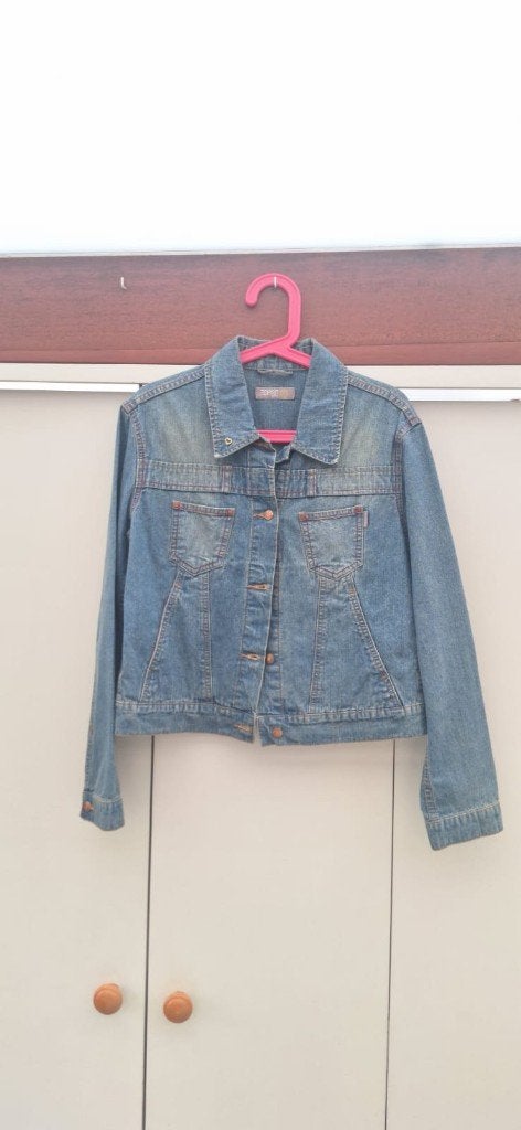 veste courte en jeans Esprit, Taille 46/48 (XL) ou plus grande, Enlèvement ou Envoi, Comme neuf, Bleu