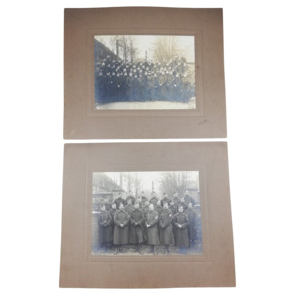 Belgisch leger - 2 groepsfoto's - Uerdingen (Rijnbezetting), Verzamelen, Militaria | Algemeen, Landmacht, Foto of Poster, Ophalen of Verzenden