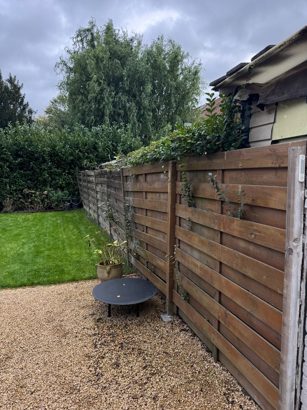 Omheining schutting in hout, Tuin en Terras, Ophalen, 6 meter of meer, Hout, 1 tot 2 meter
