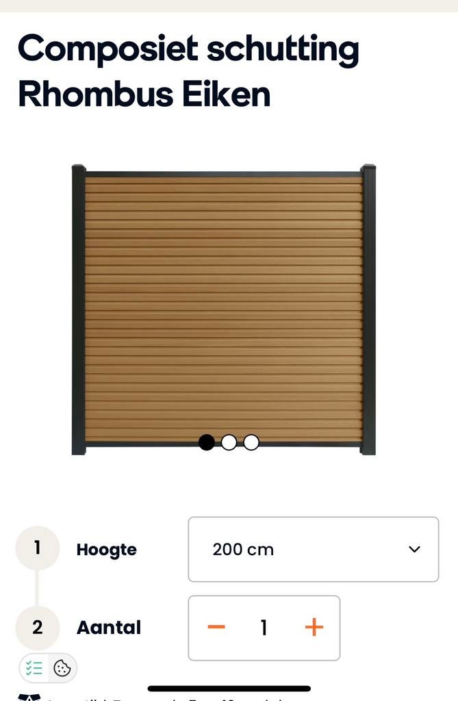 Composiete schutting, Tuin en Terras, Ophalen, Kunststof, Tuinhek