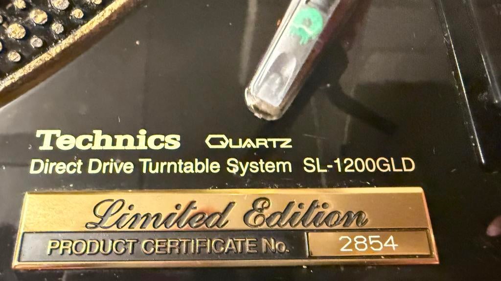 Technics SL1200 GLD limited edition, TV, Hi-fi & Vidéo, Tourne-disques, Technics, Enlèvement