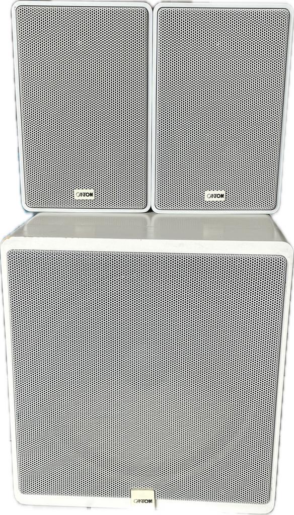 2 boxen wit Canton GL 260 2x 100W  1 Subwoofer Plus, Audio, Tv en Foto, Ophalen, Zo goed als nieuw