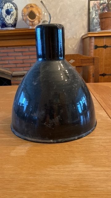 Fabriekslamp emaille ca. 1950., Antiek en Kunst, Ophalen