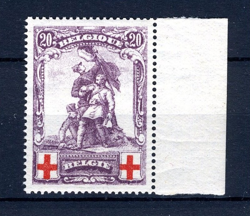 128 MNH 1914 - Ten voordele van het Rode Kruis, Verzenden, Postfris, Postfris, Rode kruis