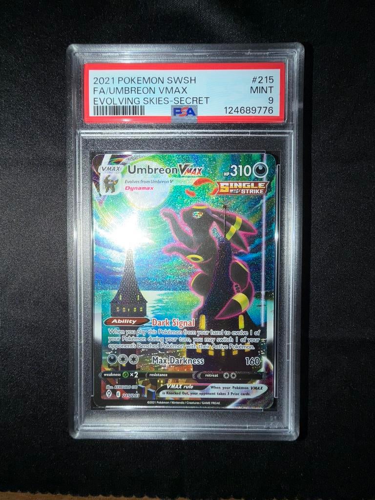Umbreon vmax - Moonbreon - PSA 9, Enlèvement ou Envoi, Neuf