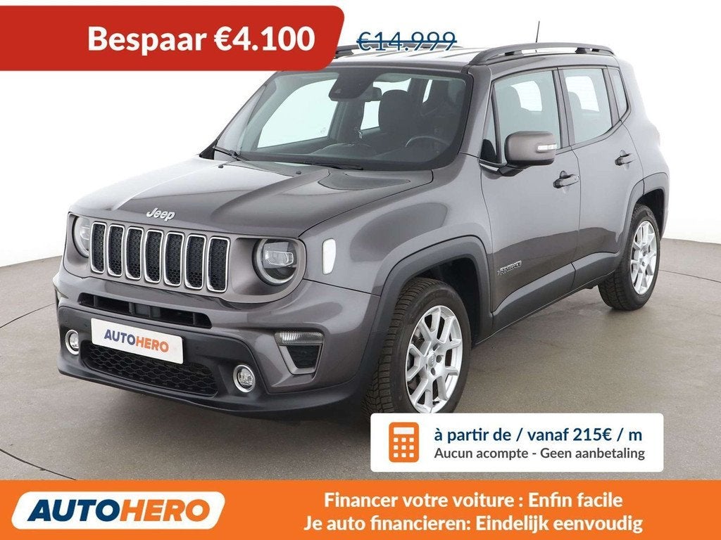 Jeep Renegade 1.0 TGDi Limited 4x2 (bj 2019), Auto's, Voorwielaandrijving, Stof, Gebruikt, https://public.car-pass.be/vhr/247a5e64-c27e-4b8b-a5f0-3f31cd78301f