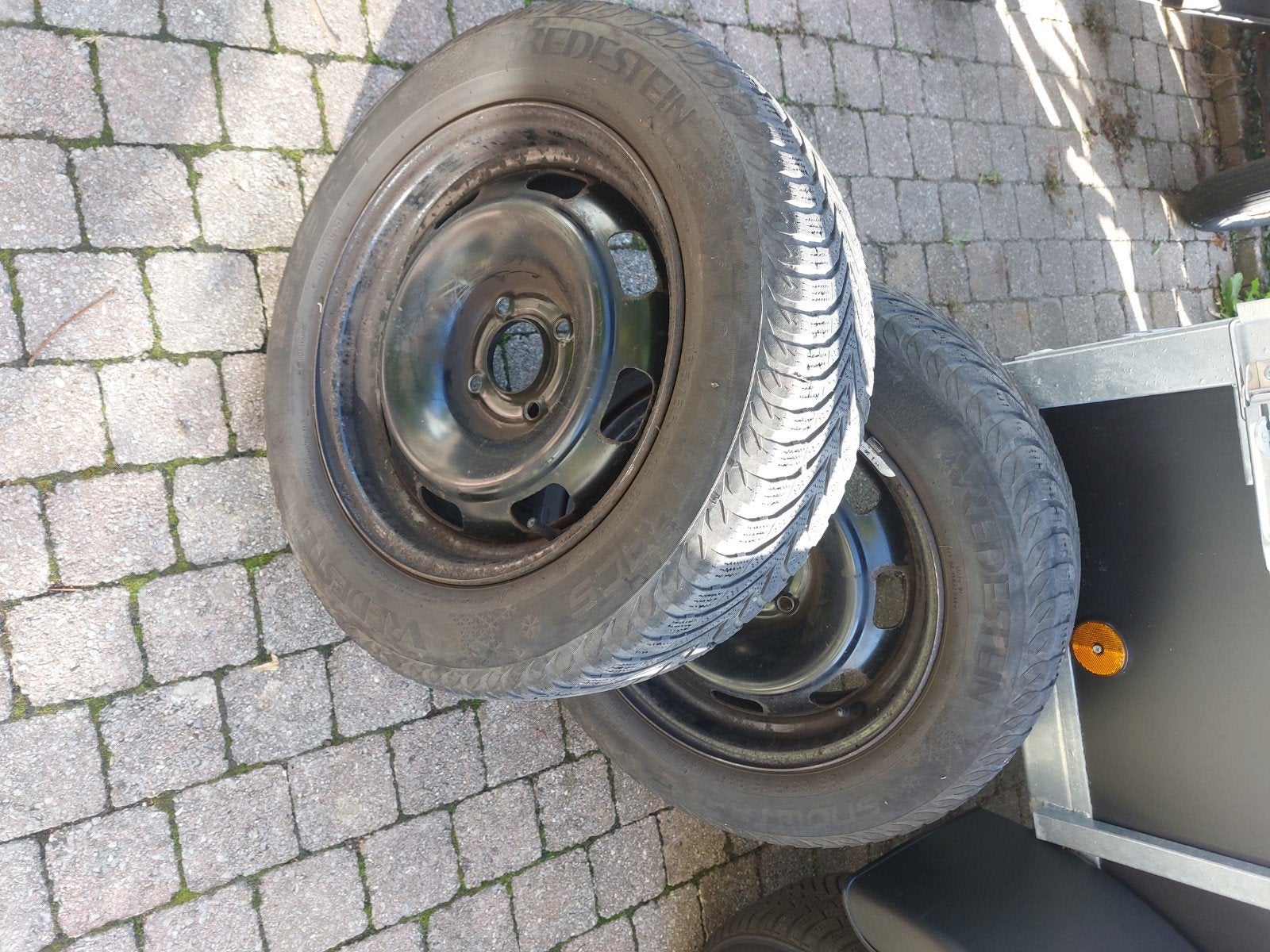 2 Roues complètes 15 pouces tôle - 4x108 (Citroën) Remorque, Enlèvement