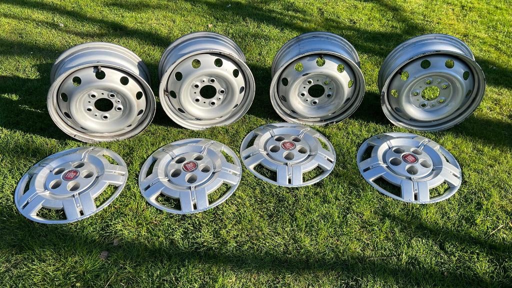 Jantes pour camping-cars Fiat Ducato avec couvre-roues., 16 pouces, Véhicule utilitaire, Enlèvement, Utilisé