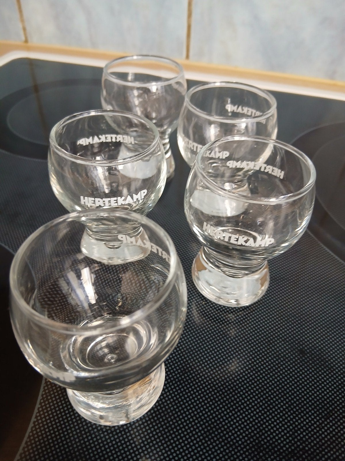 Hertekamp glaasjes 5 stuks voor 3 €, Verzamelen, Ophalen