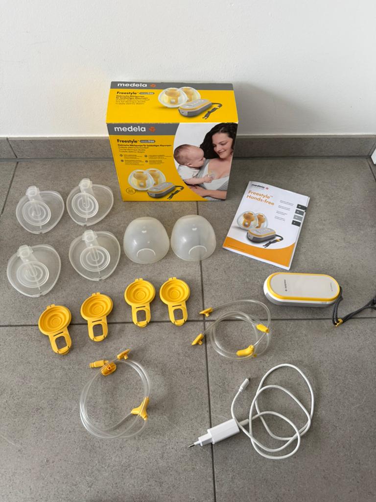 Medela freestyle (dubbel) handsfree, Kinderen en Baby's, Babyvoeding en Toebehoren, Ophalen, Gebruikt, Borstkolf