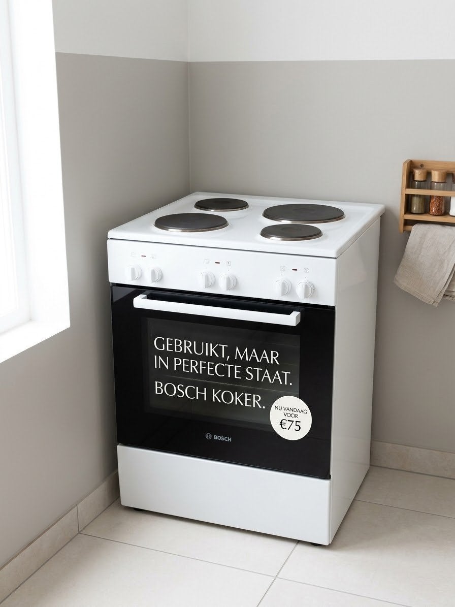 Bosh elektrisch fornuis met oven, Elektronische apparatuur, Ophalen, Elektrisch
