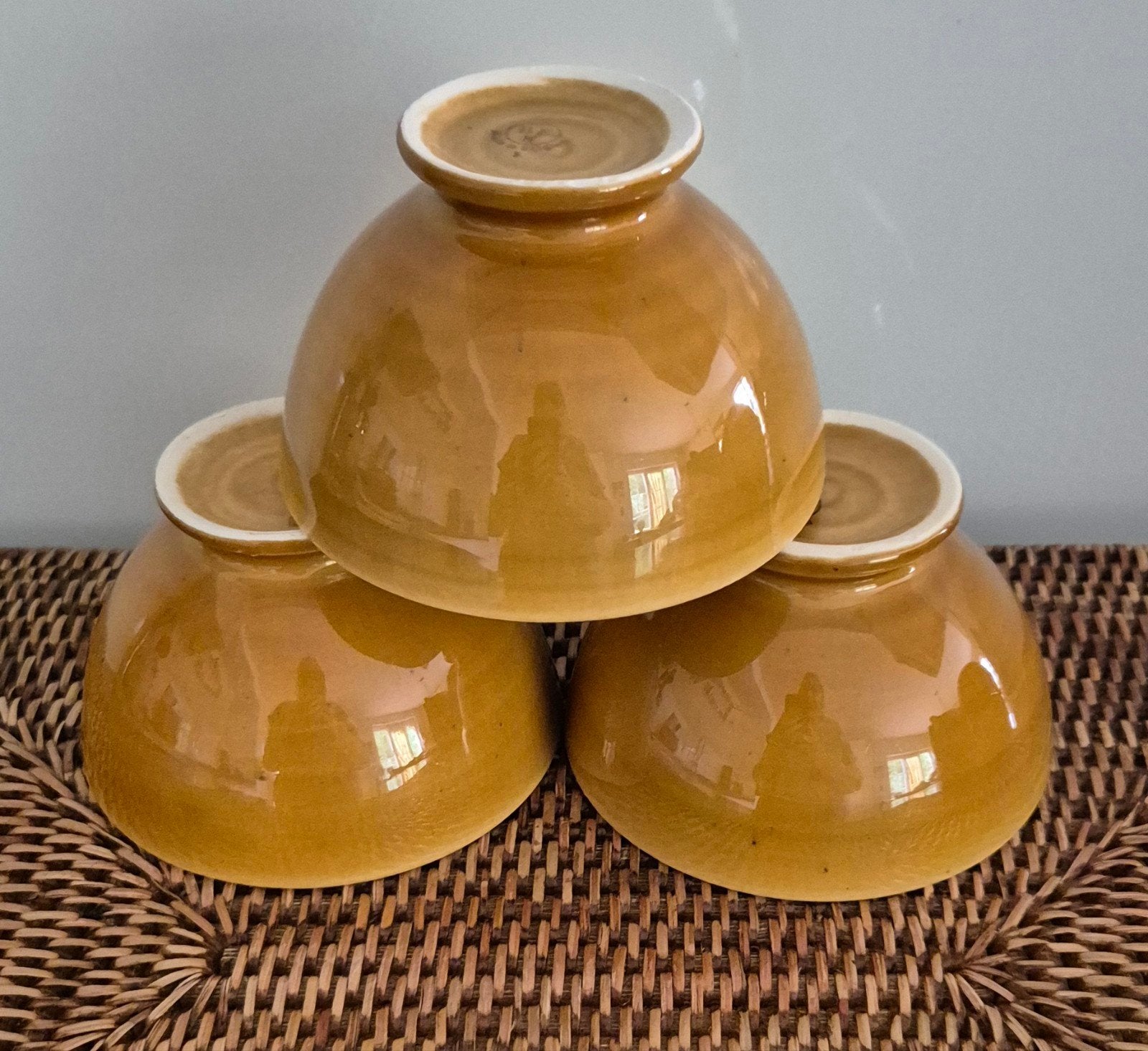 3 Boch (spoel)kommetjes "Soleil"(Okergeel), Ophalen