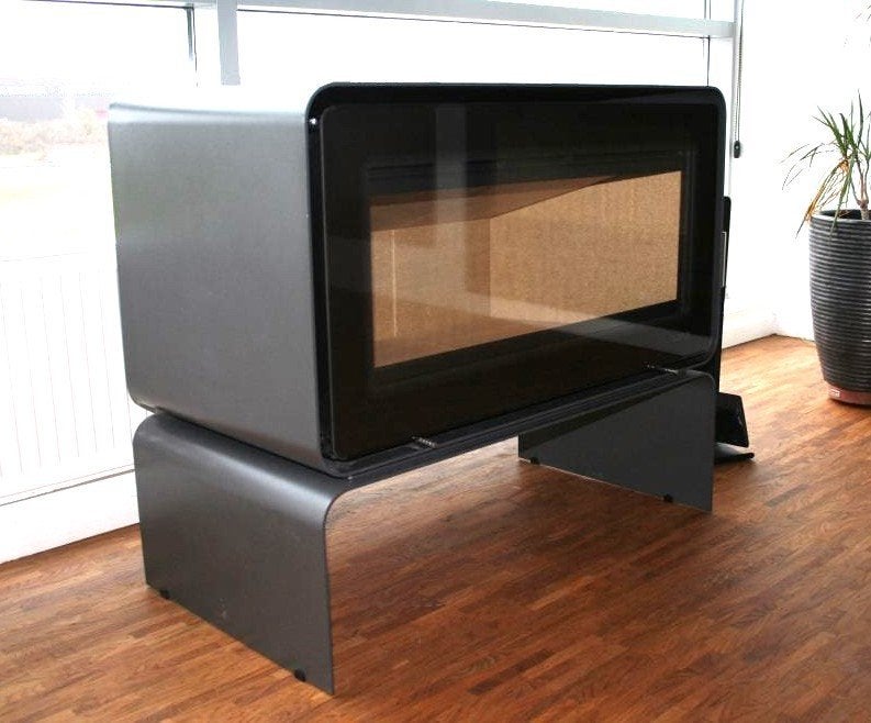 Superpromo poêle à bois Lotus type Living Base Ocean Dark, Maison & Meubles, Neuf, Enlèvement ou Envoi, Bois, Autoportant