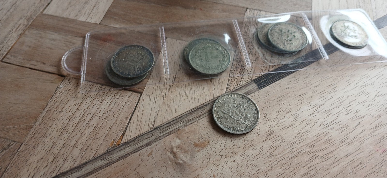 8 stuks 1 Franc Semeuse – 1910–1919, Enlèvement ou Envoi, Utilisé
