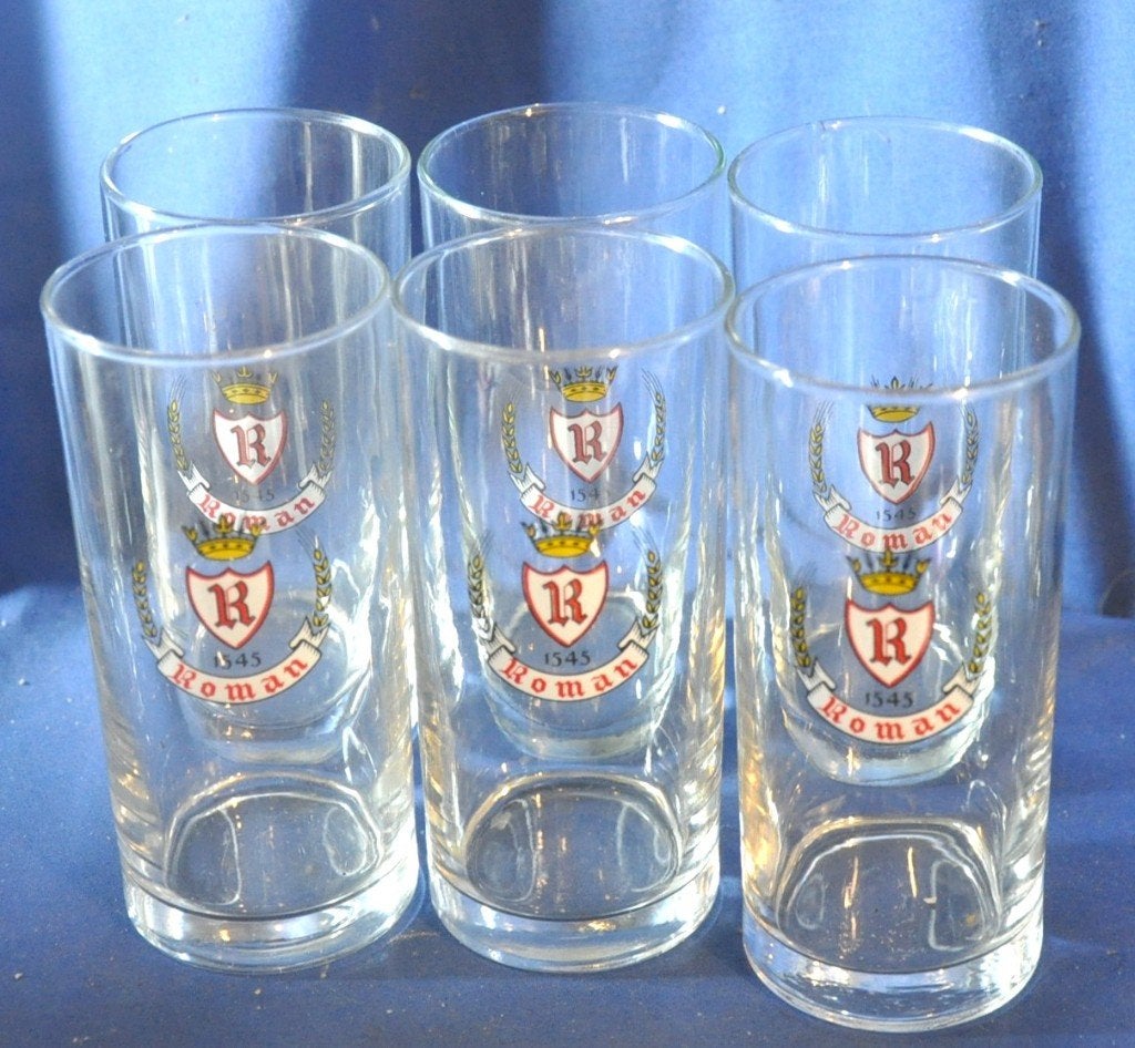 6 verres a biere pils roman, Enlèvement ou Envoi, Utilisé, Verre ou Verres, Autres marques
