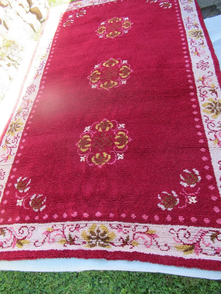 Grand Tapis points noués fait main pure laine 320x193cm neuf, Antiquités & Art, Enlèvement