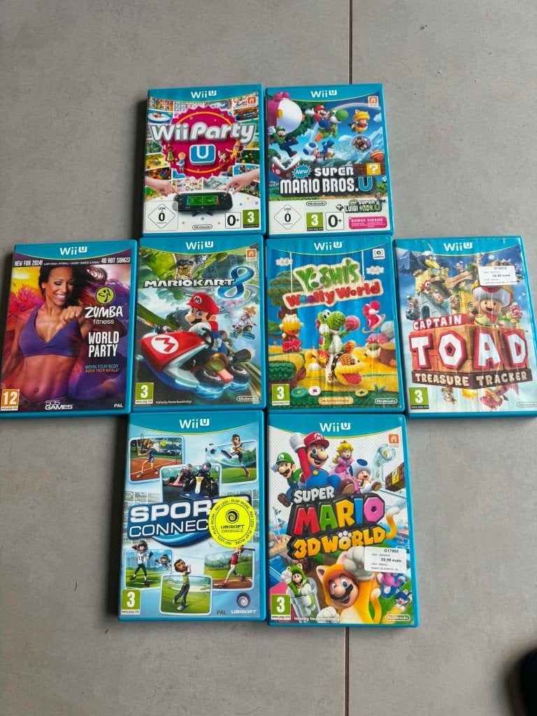Nintendo Wii U + 8 Topspellen + Extra Controllers, Games en Spelcomputers, Games | Nintendo Wii U, Gebruikt, Overige genres, 3 spelers of meer