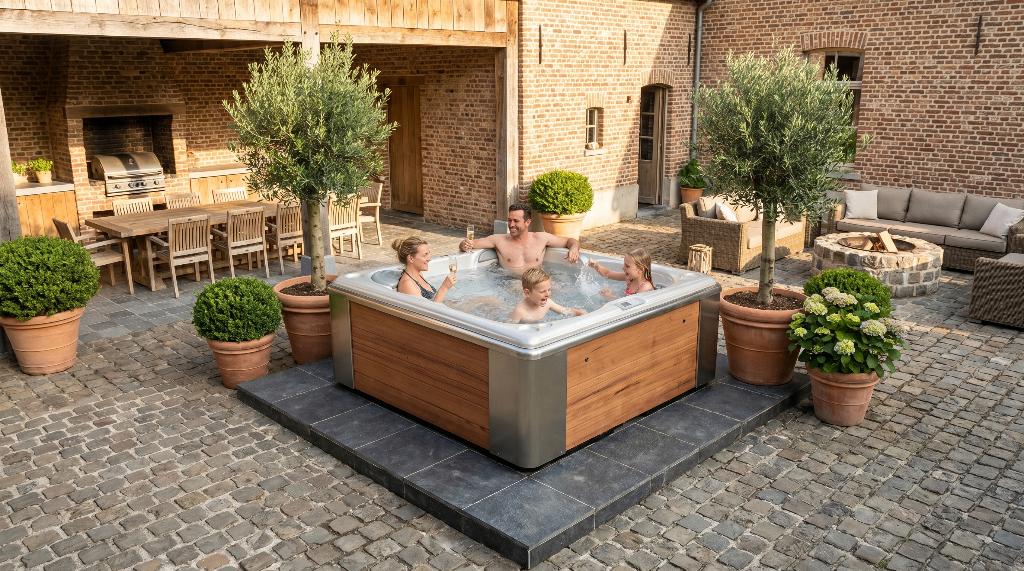 Jacuzzi haut de gamme - USSPA Draco IceCool, Enlèvement, Neuf, Pompe, Fixé