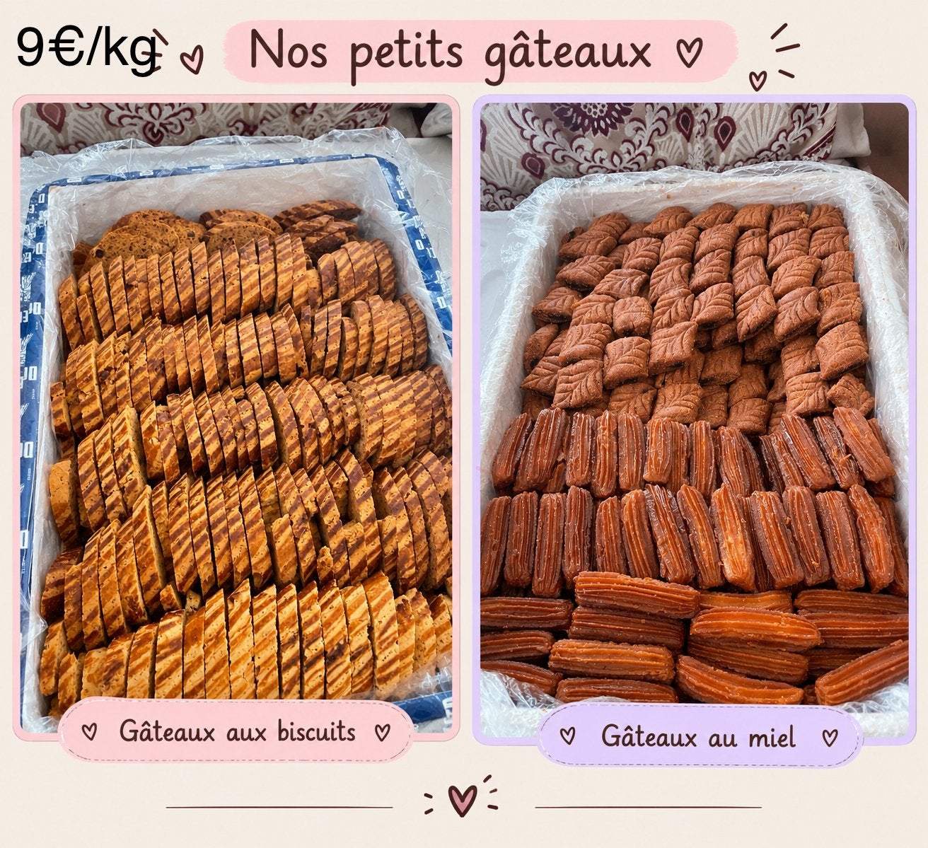 Gateau marocain, Ophalen