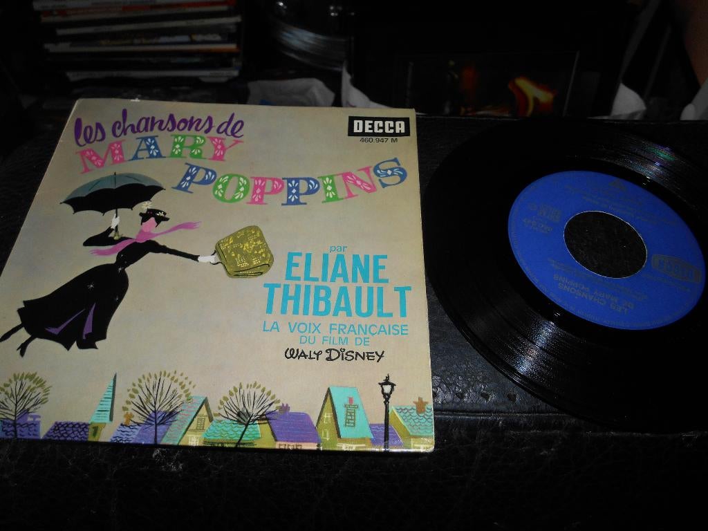 45T Les chansons de Mary Poppins(Eliane Thibault), Ophalen of Verzenden