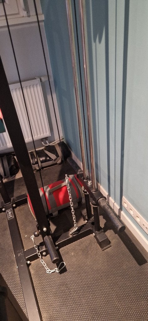 Pivot Fitness Heavy Duty Rack/Lat&Row Pulley/ Bodycraft Bank, Ophalen, Zo goed als nieuw
