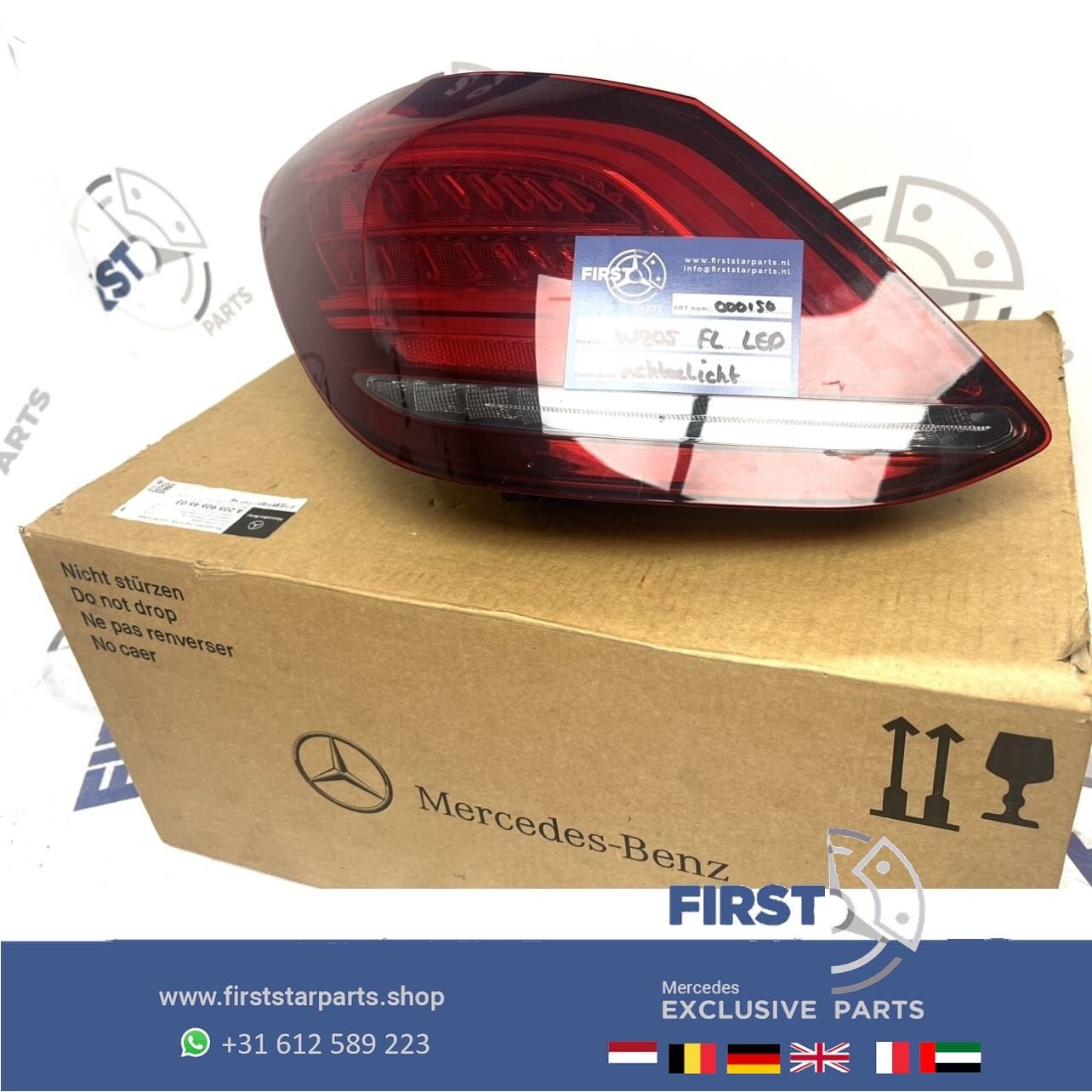 W205 C63 AMG FACELIFT VOL LED achterlicht LINKS Mercedes C K, Auto-onderdelen, Gebruikt, -, Ophalen of Verzenden, -