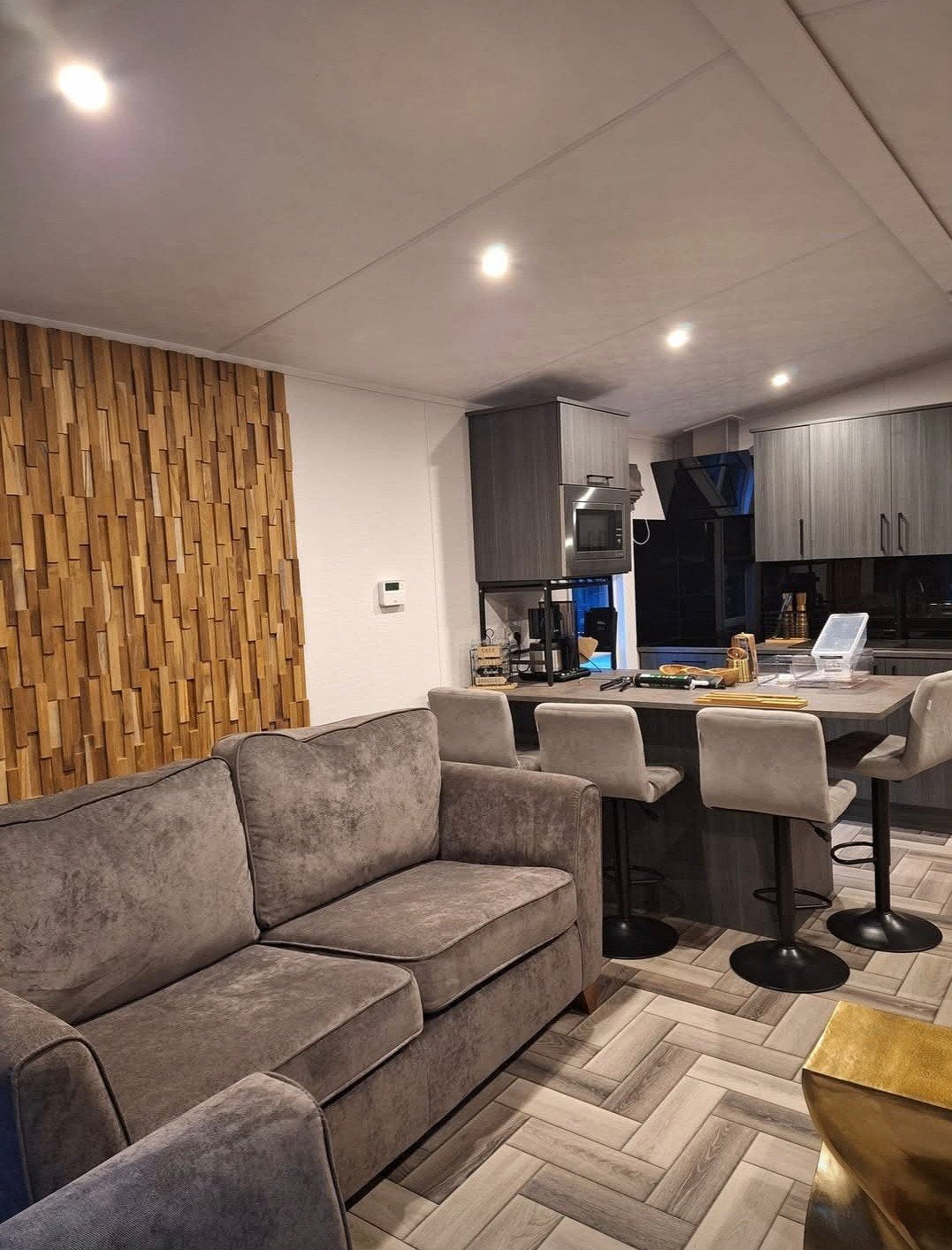 staancaravan Enjoy skybar 35x12  48000€ ook  bespreekbaar, Caravans en Kamperen, Tot en met 4