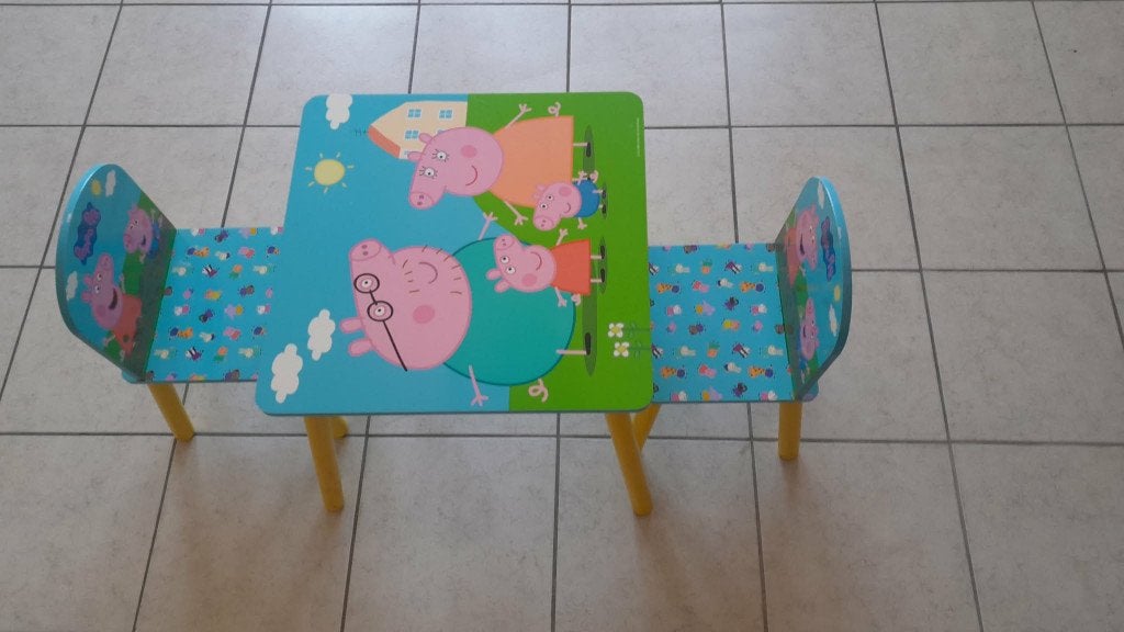 Peppa Pig kleutertafel -stoel, Ophalen, Gebruikt, Tafel(s) en Stoel(en)