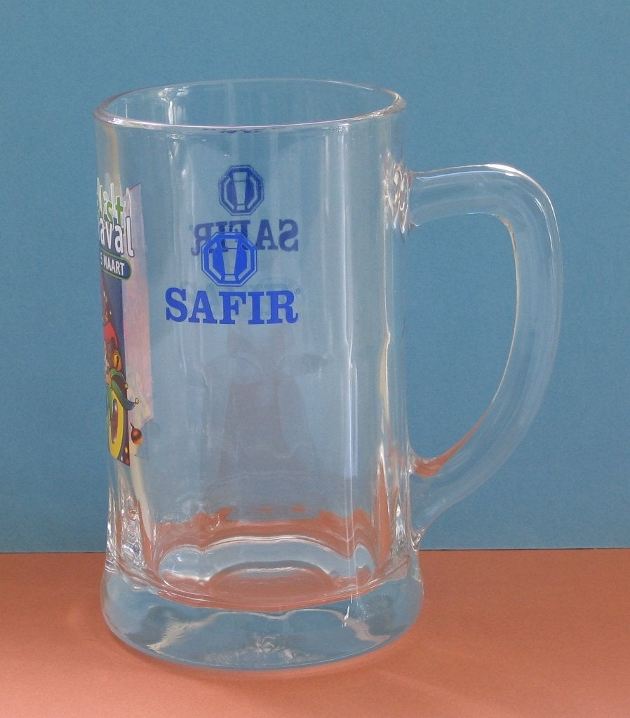 BIERGLAS SAFIR CARNAVAL 562, Verzamelen, Ophalen, Gebruikt, Glas of Glazen, Overige merken