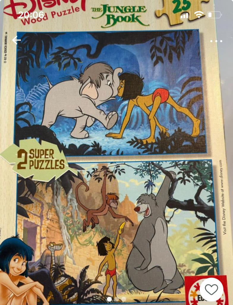 Disney-puzzelset van Educa, getiteld "The Jungle Book", Ophalen of Verzenden, Zo goed als nieuw