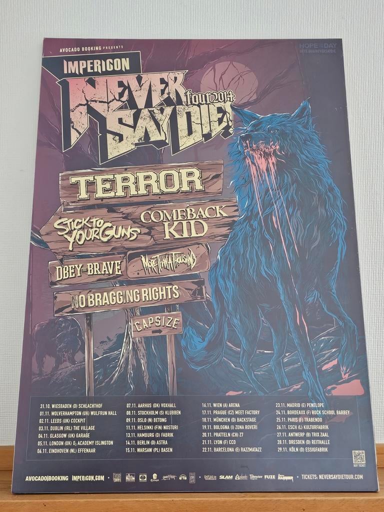 Affiche van de Impericon Never Say Die! Tour 2014., Verzamelen, Ophalen of Verzenden