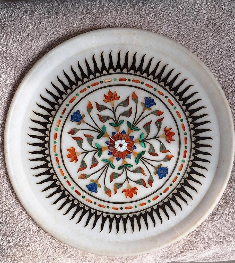 Marmeren kunstschaal uit India meegebracht., Ophalen