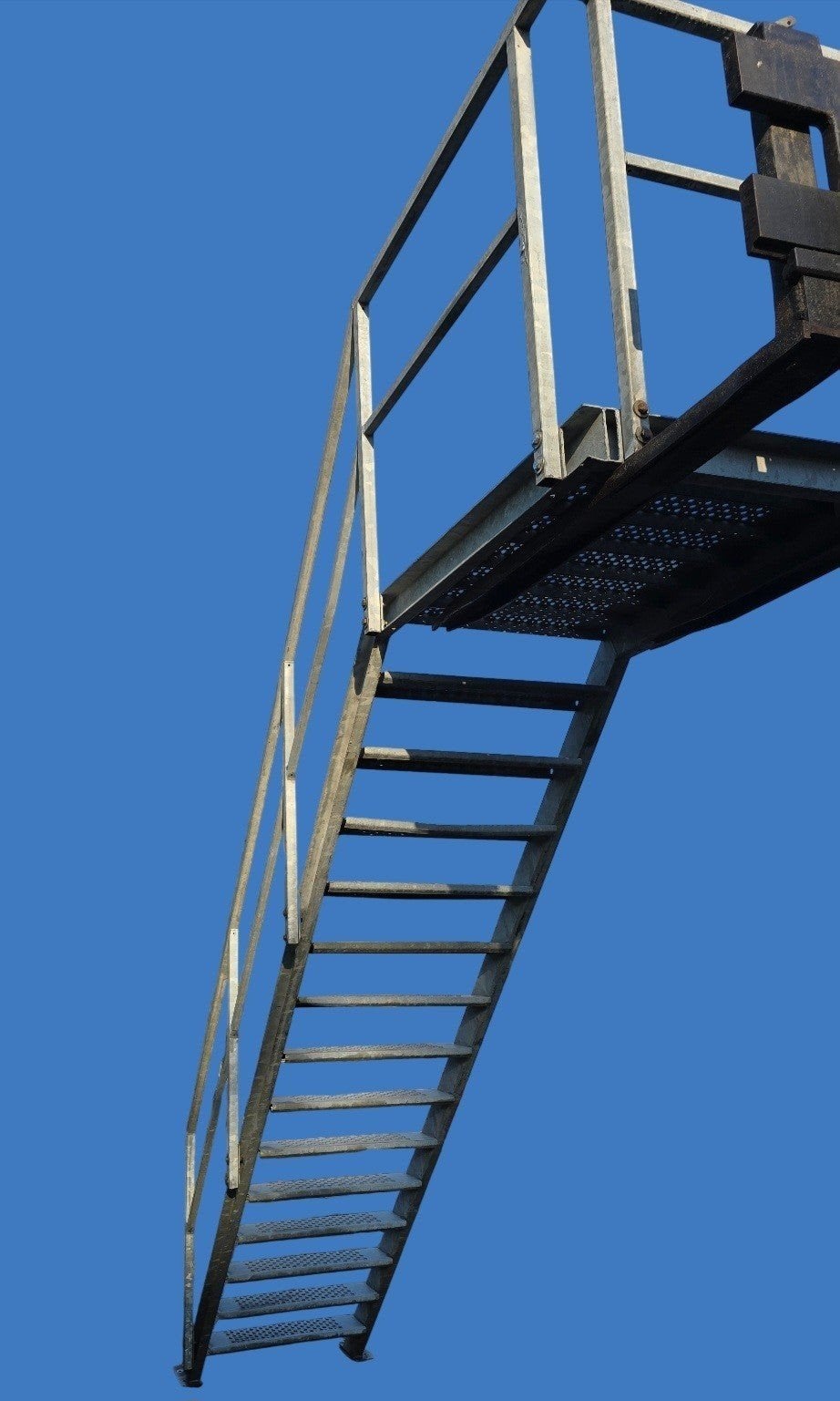 Trap 3 meter galva verzinkt bordes staal plateau metaal, Doe-het-zelf en Bouw, Ophalen, Gebruikt, Overige typen, 2 tot 5 meter