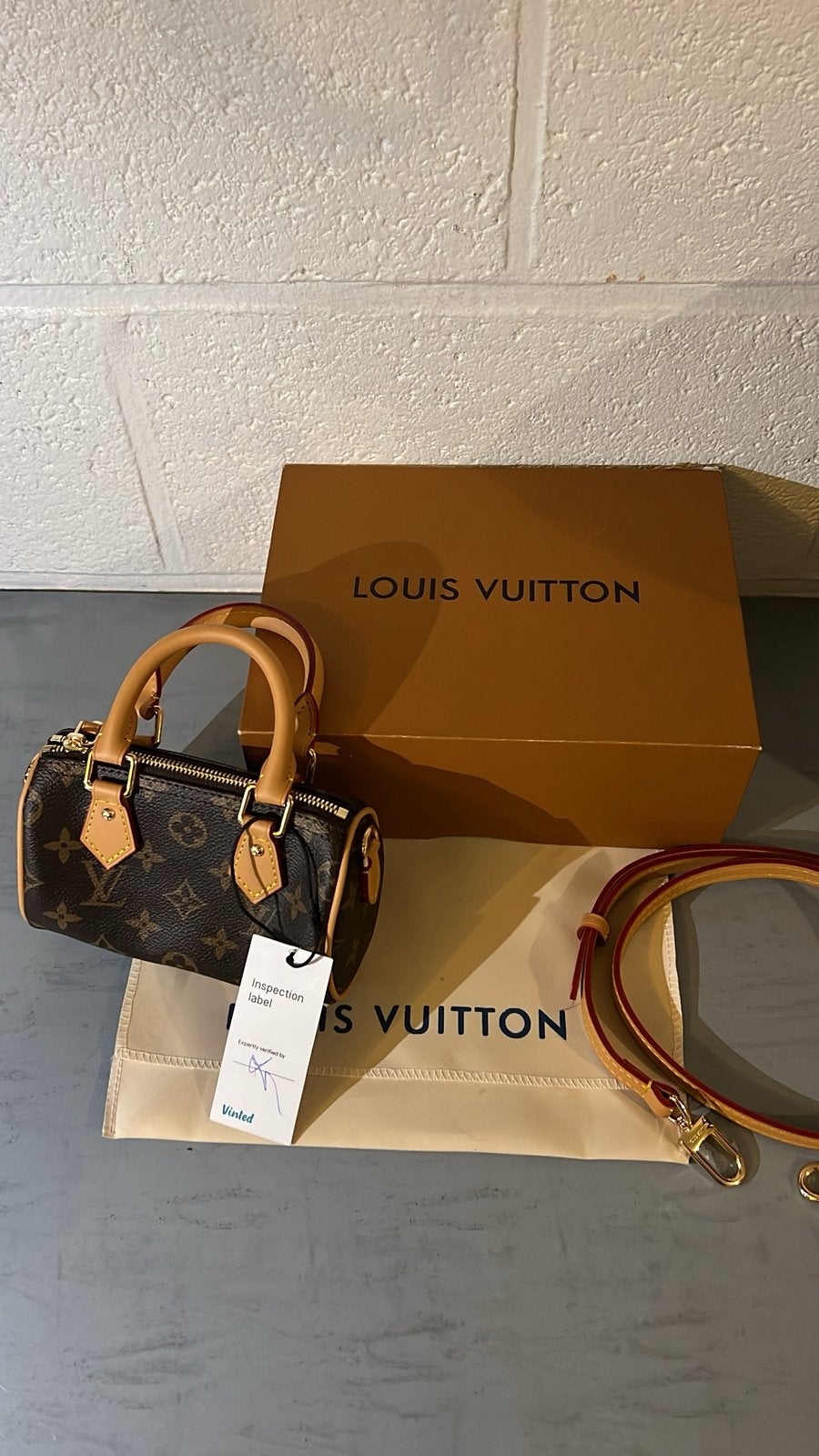 Louis Vuitton nano Speedy tas, Ophalen of Verzenden, Nieuw, Bruin, Handtas