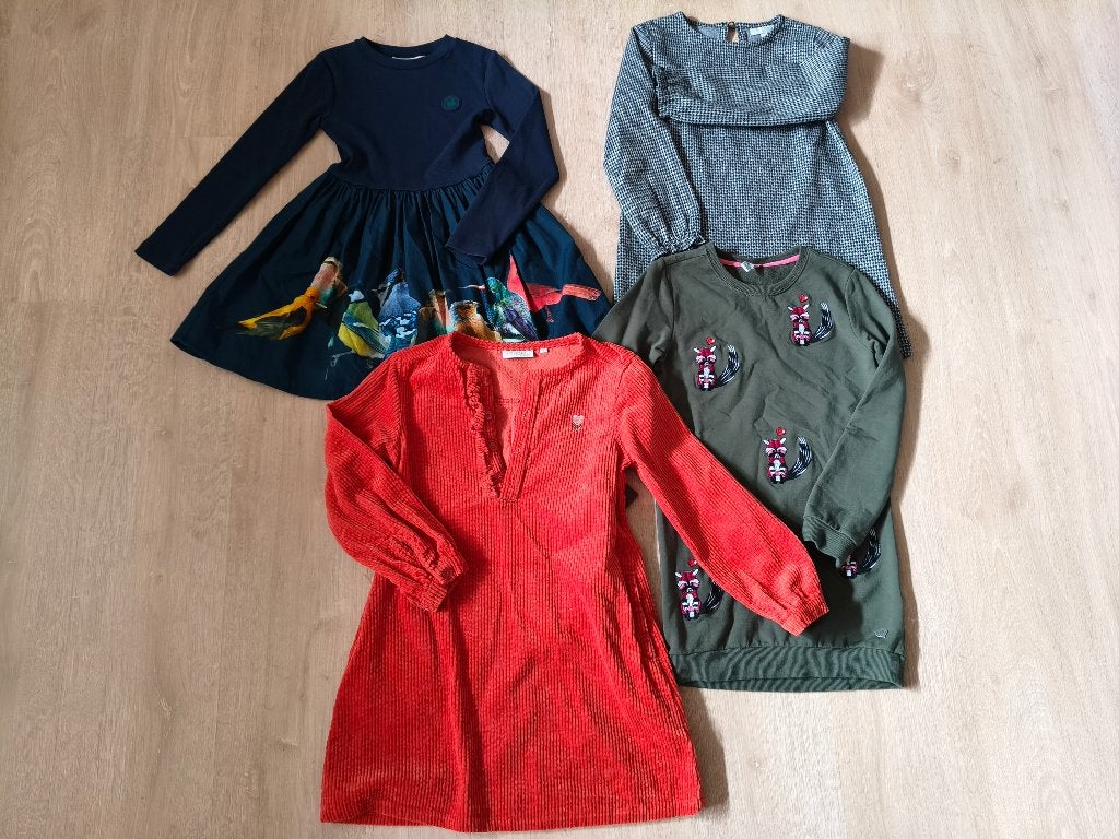 Meisjes kleedjes winter maat 122, Meisje, Ophalen of Verzenden, Zo goed als nieuw, Jurk of Rok