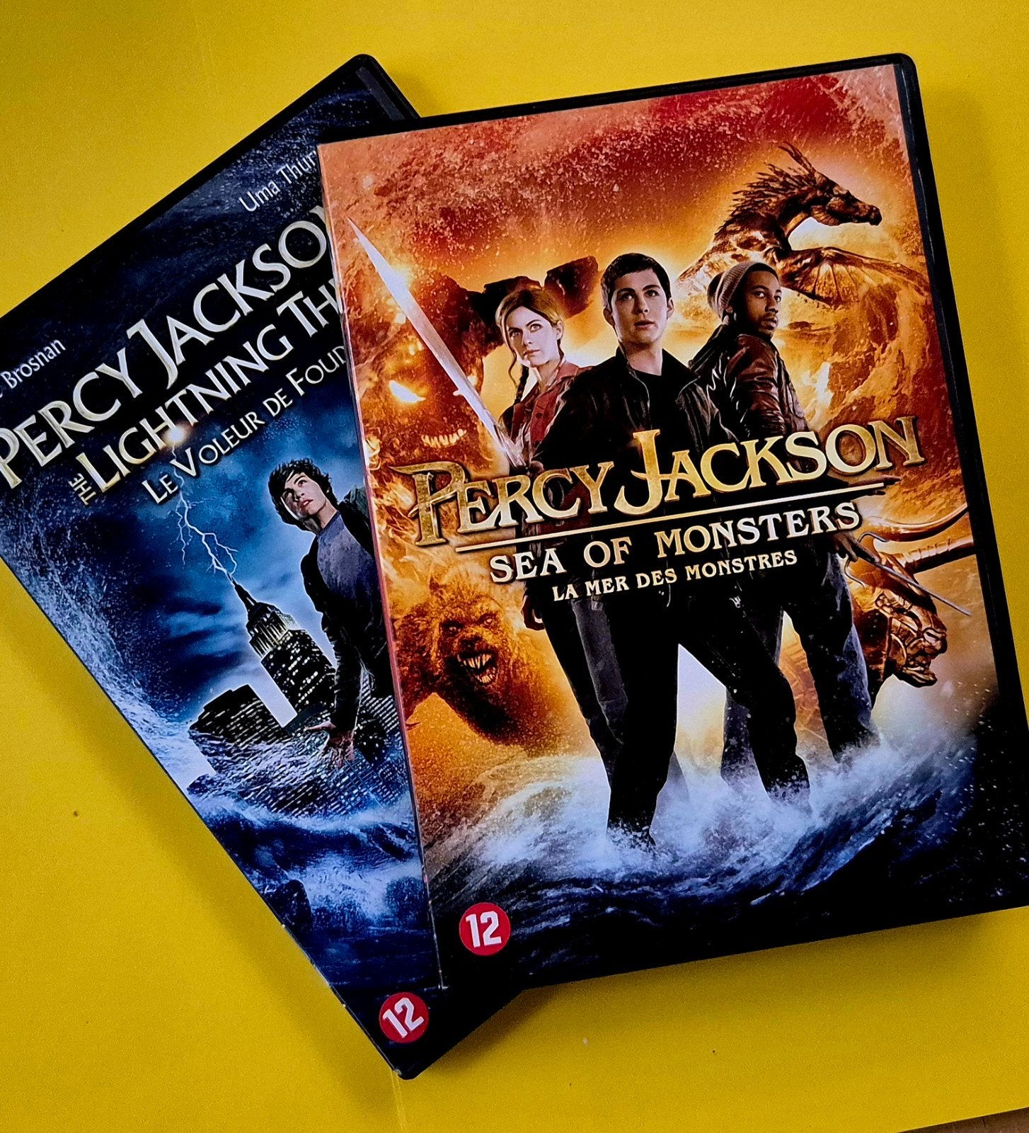 2x DVD 📀 Percy Jackson 1 & 2 - Uma Thurman, CD & DVD, DVD | Action, Enlèvement ou Envoi, Autres genres, Utilisé, Anglais