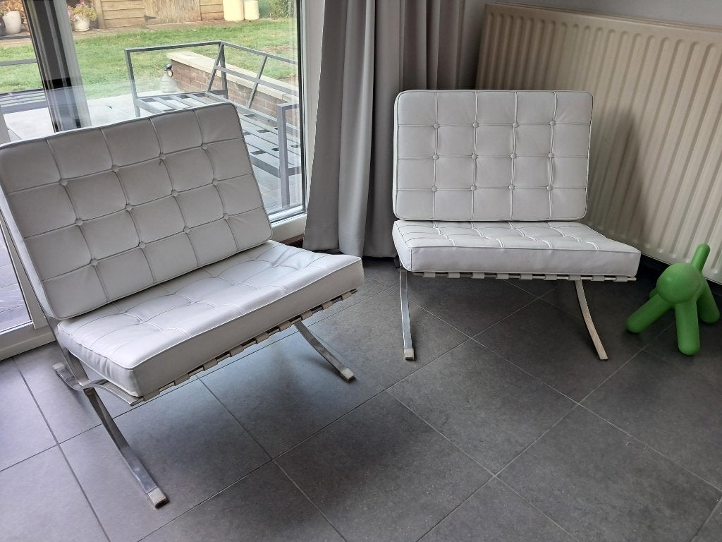 replica barcelona chair wit, Moins de 75 cm, Synthétique, Moins de 150 cm, Banc droit