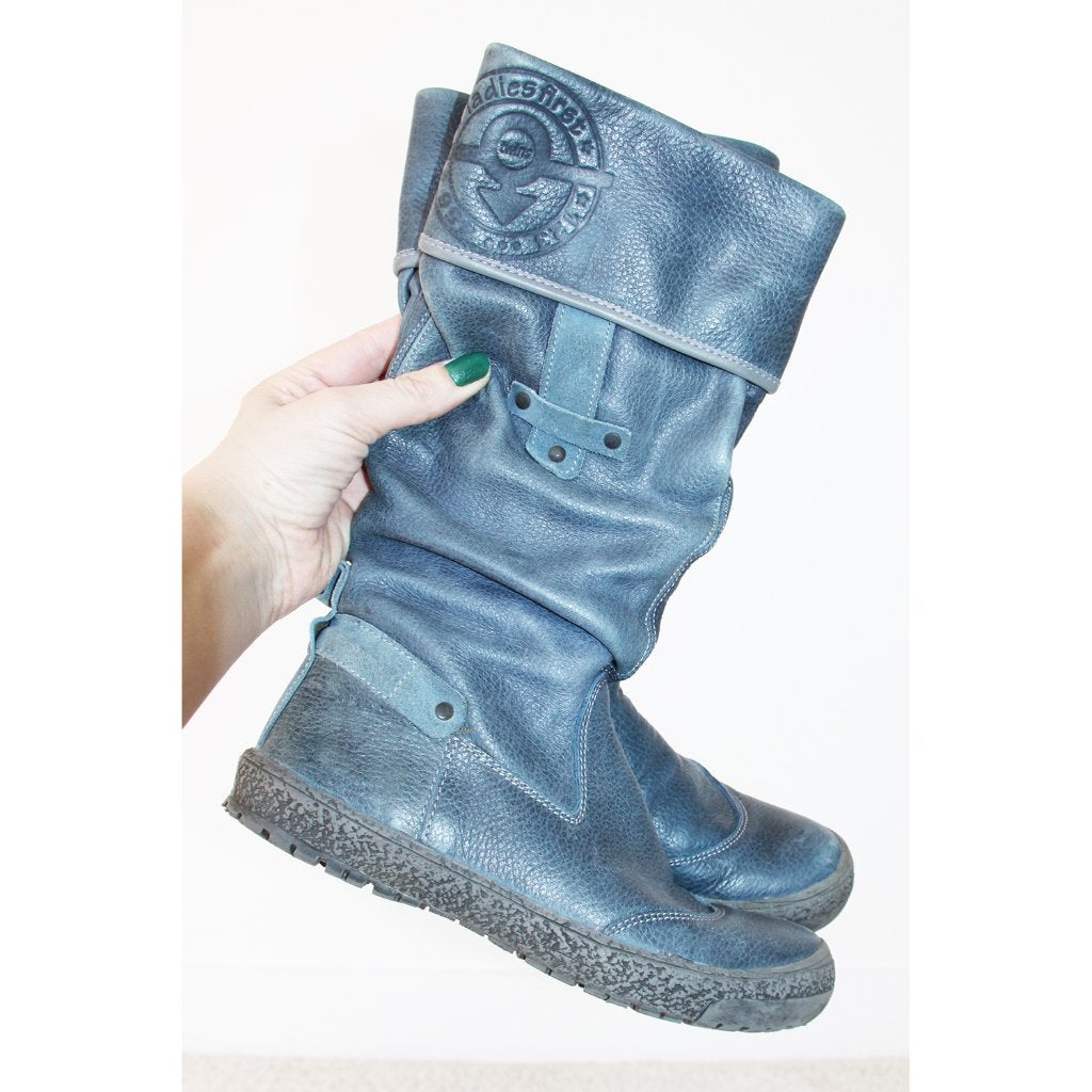 Belles bottes jumelles en cuir - s17 (taille 37) €55, -, Enlèvement ou Envoi, Twins -, Comme neuf, Bleu