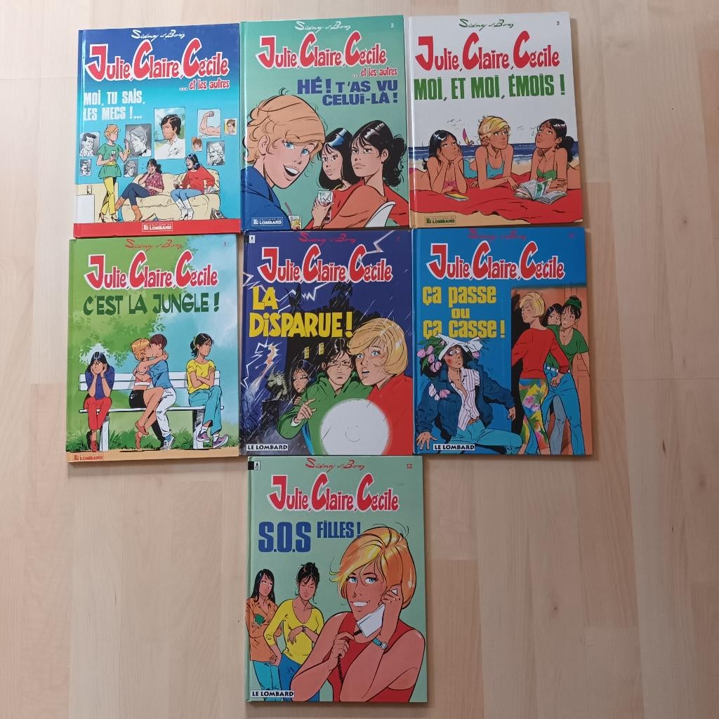 BD Julie Claire Cécile lot de 7 albums, Livres, Plusieurs BD, Utilisé, Sidney et Bom, Enlèvement ou Envoi