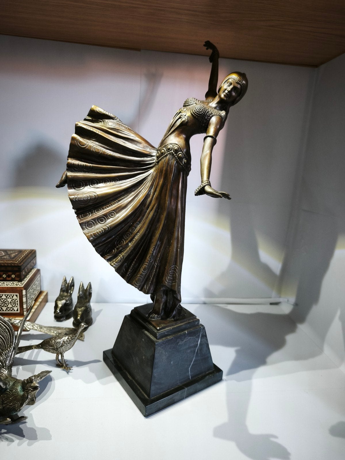 Art Deco bronzen beeld, Antiek en Kunst, Ophalen
