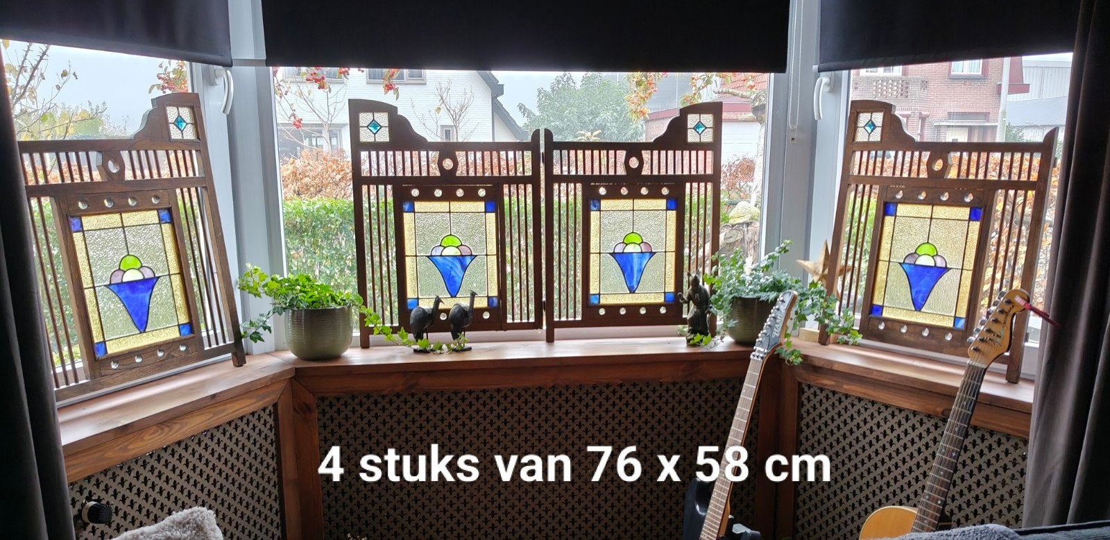 antieke glas in lood ramen, Ophalen